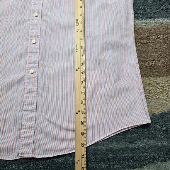Brooks Brothers Slim Fit Dress Shirt 16.5-33 Red Blue Stripe Cotton Malaysia - Picture 6 of 6